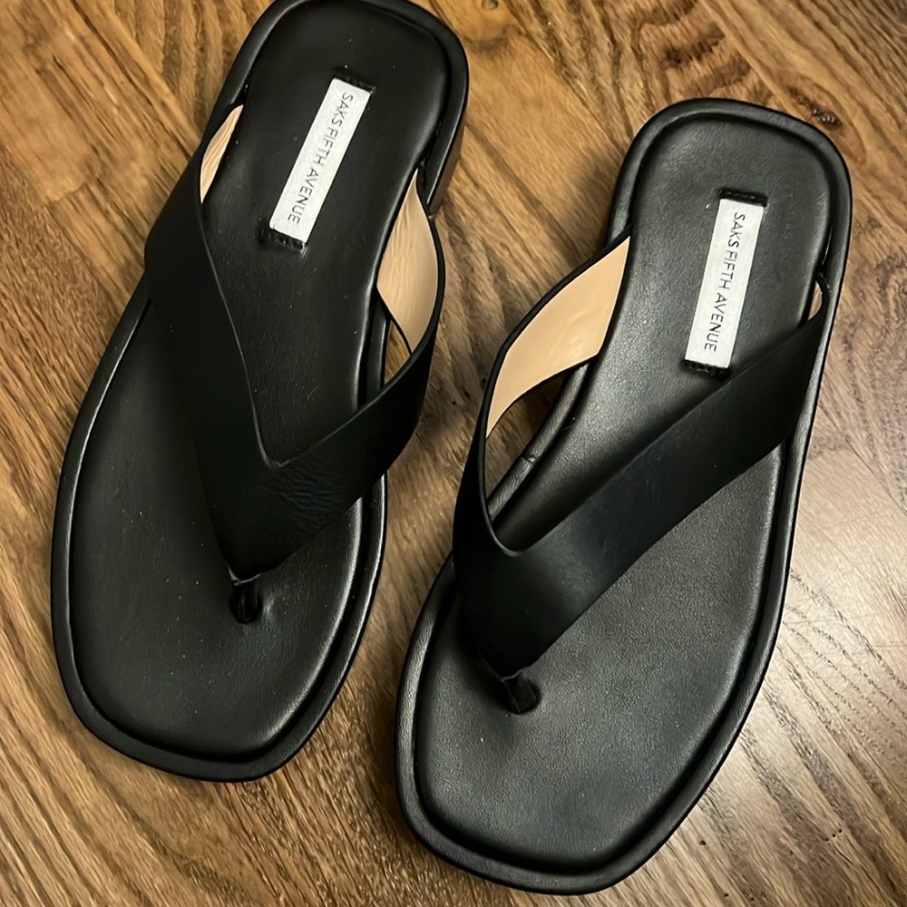 Black chunky sandals